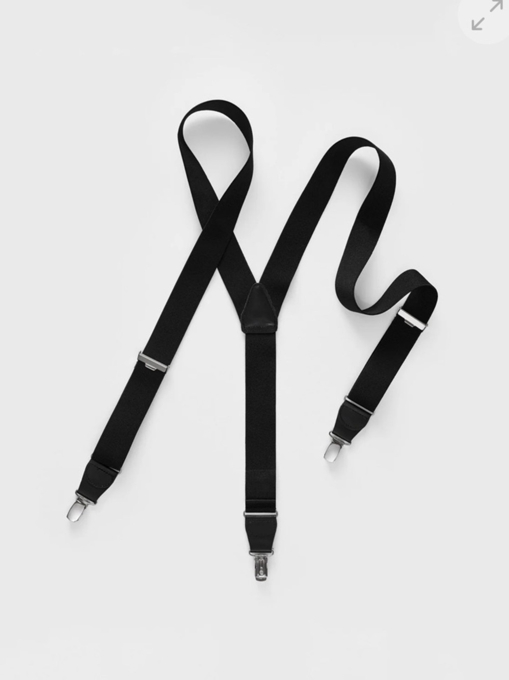 Classic Black Clip Adjustable Suspenders